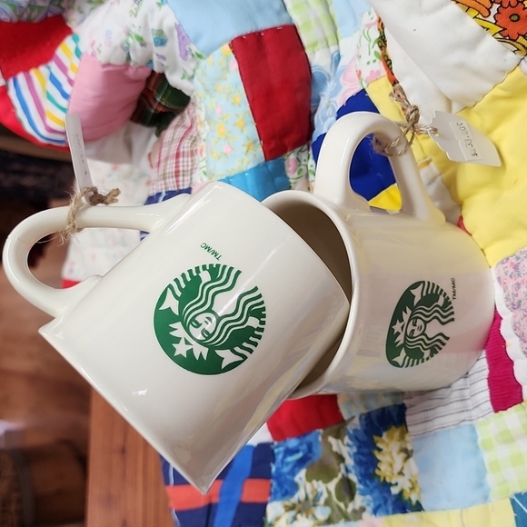 Starbucks Other - Pair of 2013 Starbucks Green Mermaid Mugs